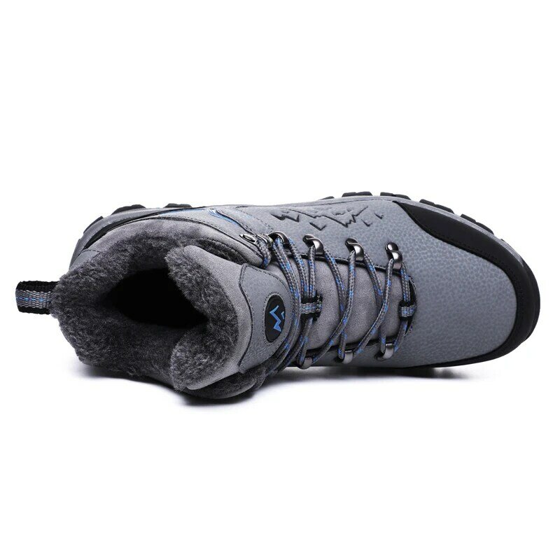 2021 الرجال الشتاء أحذية جلدية مقاومة للماء الثلوج الأحذية زائد المخملية سوبر الدافئة أحذية للرجال في الهواء الطلق رجالي أحذية التنزه
