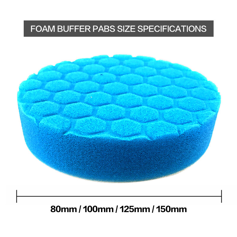 3pcs Hexagonal Polished pad set Sponge Disc Buffing Sponge Waxing Polishing Pad Kit Set For Car Polisher Buffer 3/4/5/6/inches
