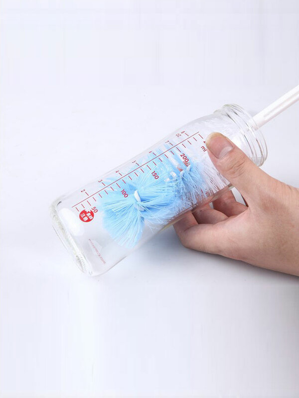 5 قطعة زجاجة رضاعة للأطفال فرش مجموعة متعددة الوظائف 360 درجة تدوير زجاجة الحليب الإسفنج فرشاة