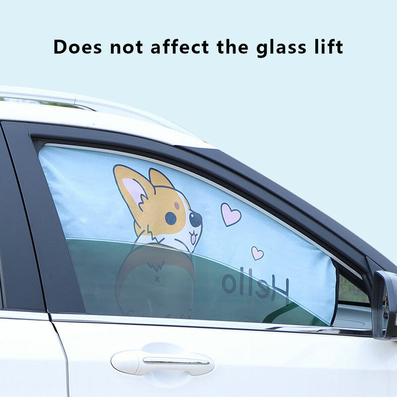 المغناطيسي UV حماية الستار الجانب نافذة ظلة غطاء العالمي سيارة الشمس الظل غطاء للطفل الاطفال لطيف الكرتون سيارة التصميم