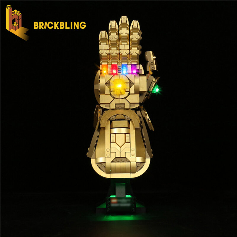 BrickBling مجموعة إضاءة Led ل 76191 إنفينيتي القفاز تحصيل لعبة مجسمة (ضوء فقط ، لا اللبنات)