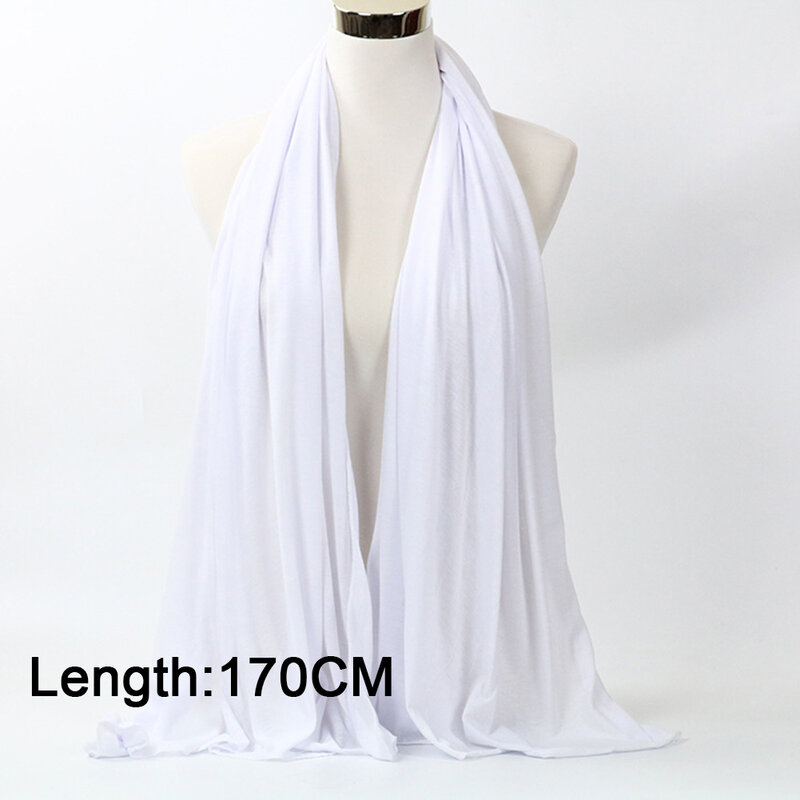 80*170cm Muslim Chiffon Hijab Shawls Scarf Women Solid Color Head Wraps Women Hijabs Scarves Ladies Foulard Femme Muslim Veil
