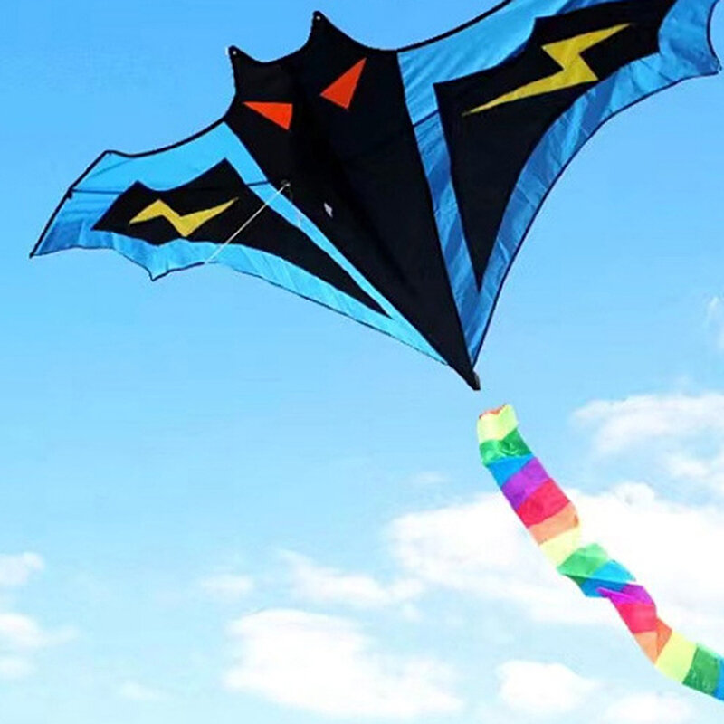 البرق الخفافيش طائرة ورقية نسيم سهلة للطيران كبيرة طويلة الذيل الكرتون الأطفال طائرة ورقية Детский