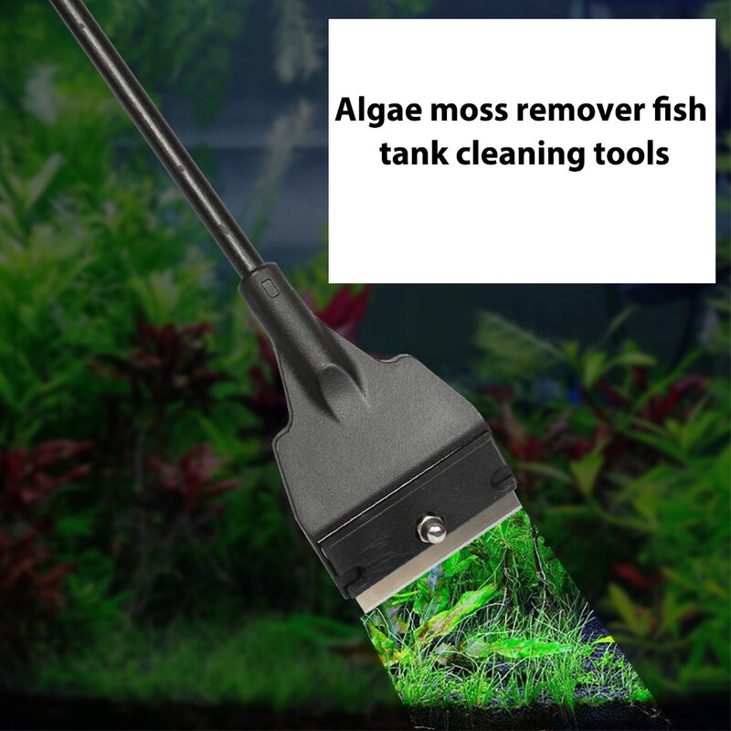 Aquarium Fish Tank Algae Scraper 5PCS Blades Aquatic Water Live Plant Grass Cleaning Fish Tank Algae Removal Cleaner
