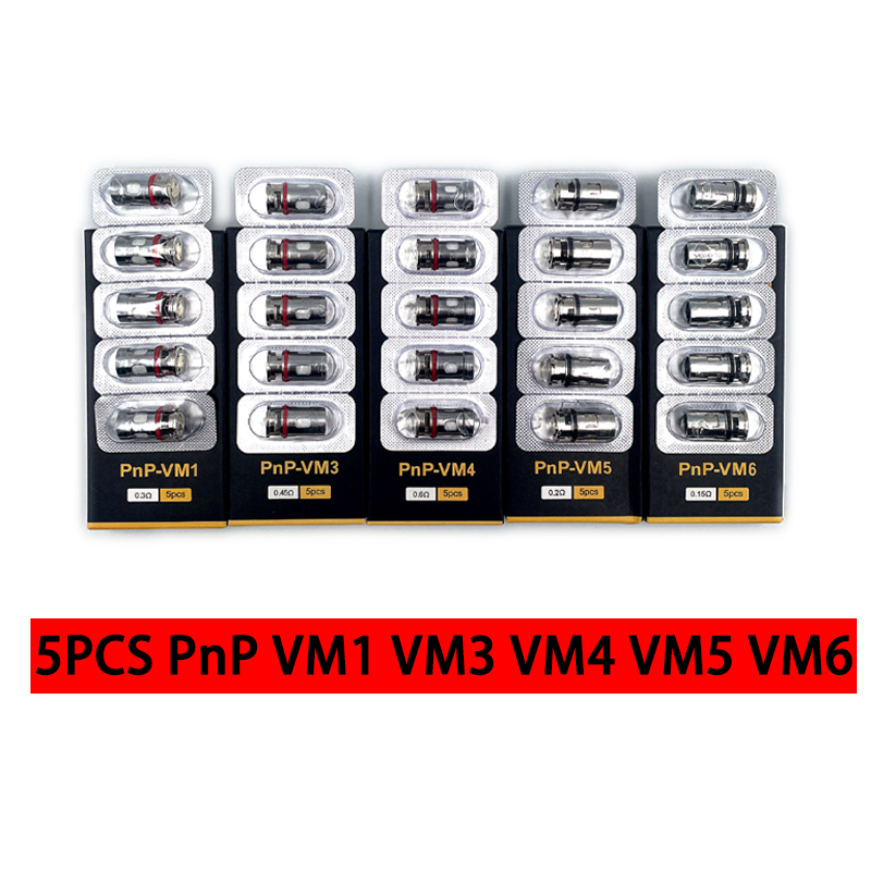 PnP لفائف VM1 0.3 VM3 0.45ohm VM4 0.6ohm VM5 0.2ohm VM6 0.15ohm R1 R2 ل الأصلي VOOPOO السحب فينشي أرجوس E-السجائر vape