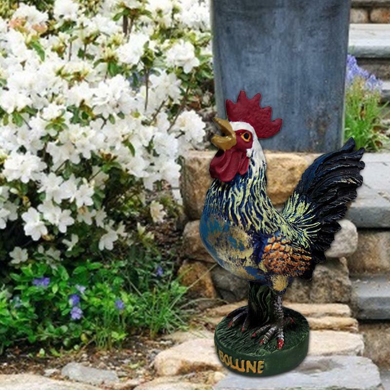 الراتنج الديك حديقة تمثال التماثيل الدجاج الراتنج ديكور المنزل مزرعة الحيوانات تمثال الديك حديقة التماثيل غير يتلاشى ل