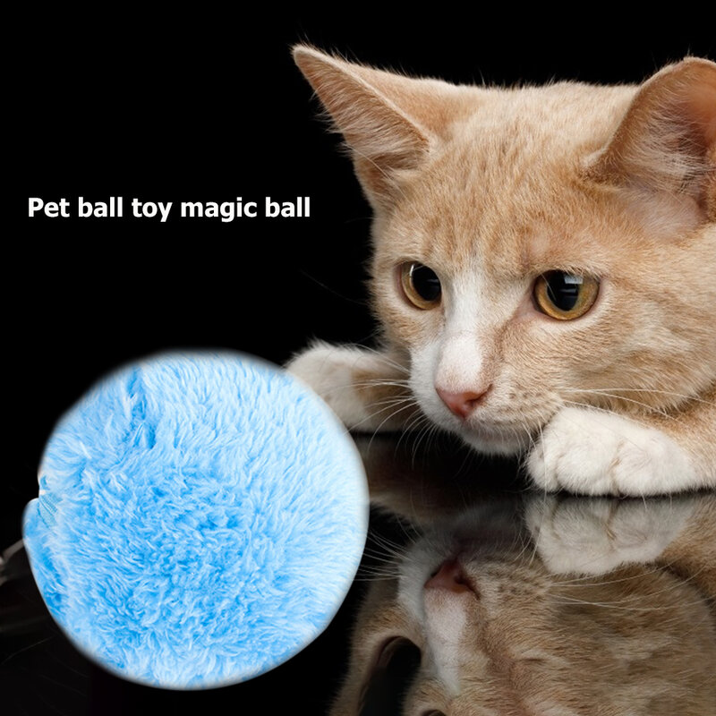 5 قطعة/المجموعة ماجيك الرول الكرة تفعيل التلقائي الكرة الكلب القط التفاعلية مضحك مضغ أفخم الكهربائية كرة دوارة كلب القط لعبة