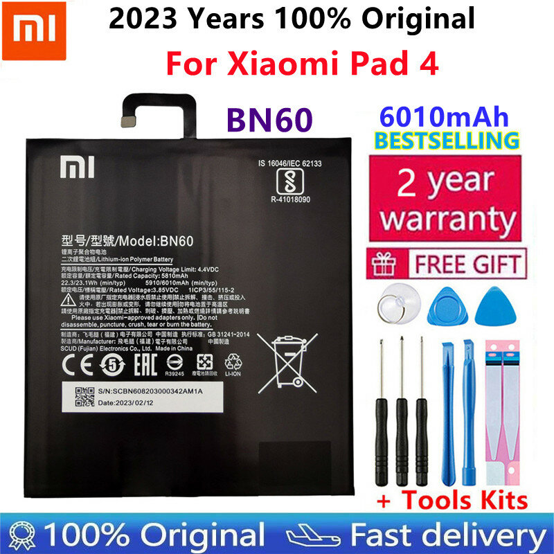 Xiao mi 100% الأصلي اللوحي استبدال البطارية ل شاومي الوسادة 1 2 3 4 4 زائد Mipad 1 2 3 4 4 زائد عالية السعة بطاريات أدوات