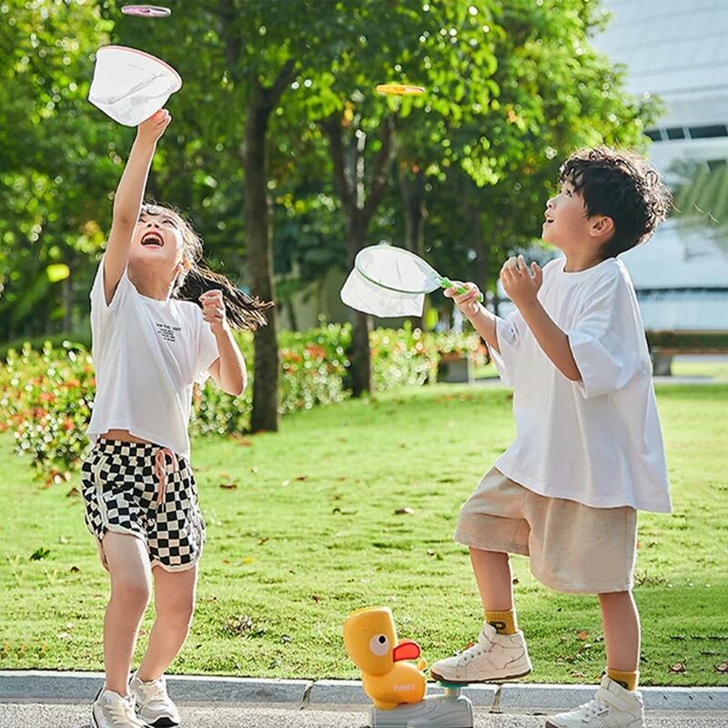 ألعاب للأطفال على شكل صاروخ هوائي على شكل قرص قاذف للعب في الهواء الطلق على شكل صحن طائر حسي لعب للأطفال على شكل قرص قاذف للقفز ألعاب حسية