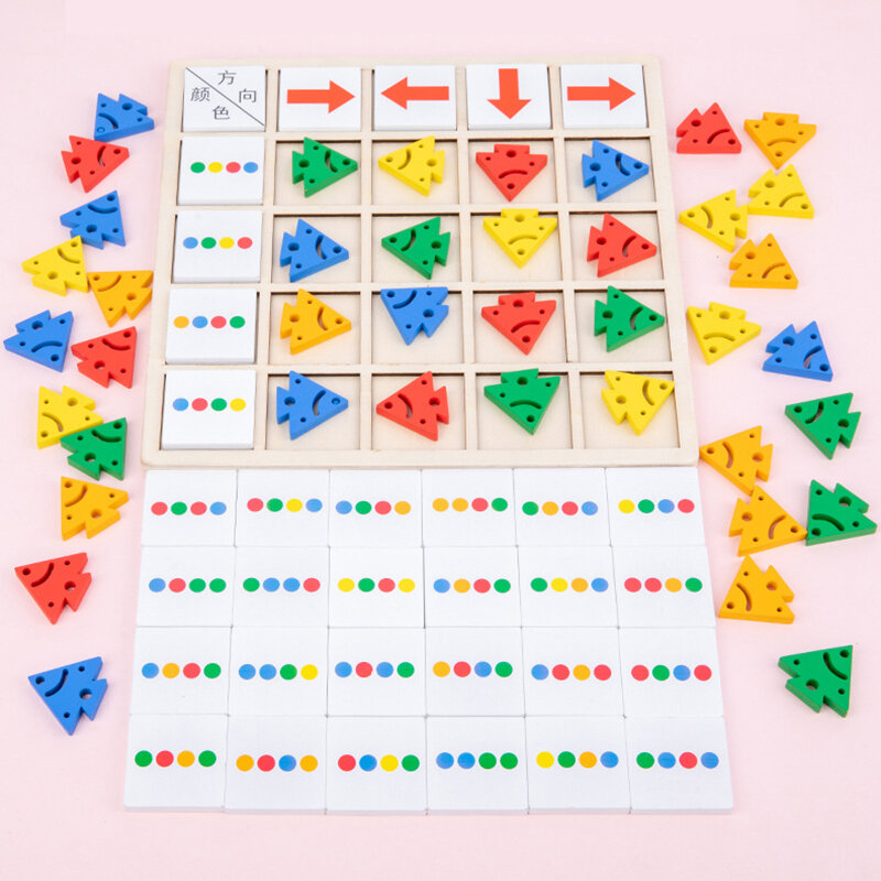 لغز سطح المكتب لعبة المنطق التدريب الاتجاه اللون السهم للأطفال اللعب المعرفية الطفولة المبكرة التدريس المعونة الاطفال هدية