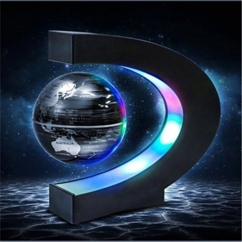 العائمة المغناطيسي كرة أرضية مرفوعة في الهواء LED خريطة العالم الإلكترونية المضادة للجاذبية مصباح الجدة الكرة ضوء ديكور المنزل هدايا عيد