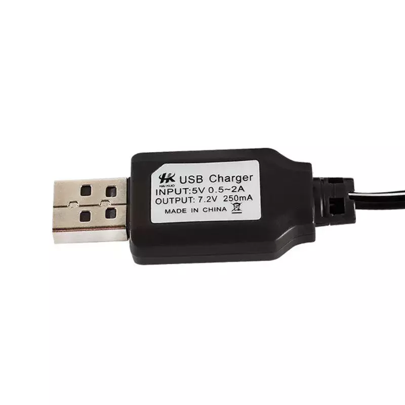 USB كابل شحن Ni-Cd Ni-mh بطاريات حزمة SM محول القابس 7.2 فولت 250mA الناتج لعبة التحكم عن بعد