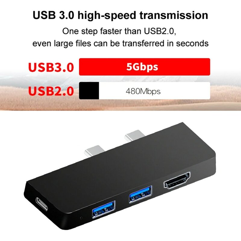 لمايكروسوفت السطح برو 8 7 6 5 4 Hub 5/6 في 1 USB محطة الإرساء مع 4K HDMI-متوافق USB 3.0 قارئ ذاكرة فتحة للبطاقات