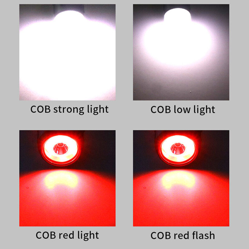 1-10 قطعة 4 في 1 مقاوم للماء XPG + COB LED غطاء رأس قبعة ضوء المصباح مع المغناطيسي كليب LED كشافات للتخييم الصيد في الهواء الطلق