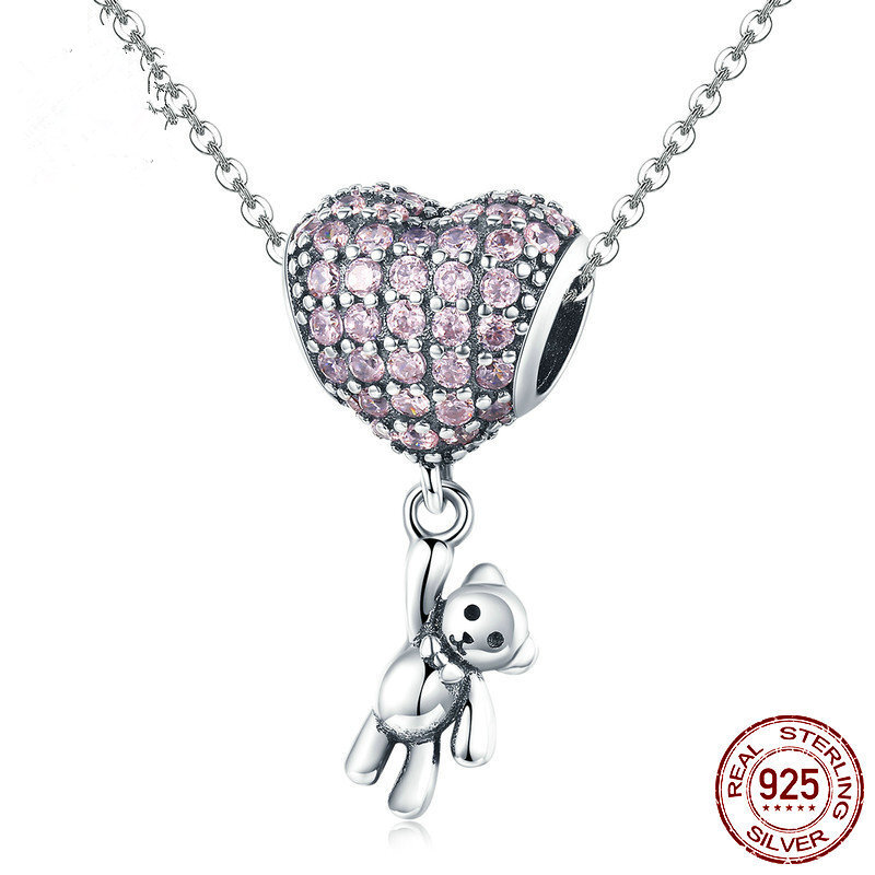 جديد 925 فضة سلسلة الوردي أمي الخرز Charm صالح الأصلي باندورا لتقوم بها بنفسك بلاتا لي أساور Charm ل women gift مجوهرات لتقوم بها بنفسك
