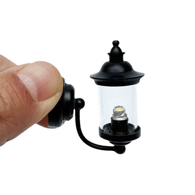 مصباح جداري مصغر بتصميم عتيق يعمل بالبطارية مصباح عاكس الضوء لألعاب 1/12 دمية ديكور إكسسوار ألعاب التظاهر #4