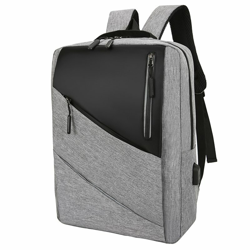طلاب الجامعات محمول حقيبة مدرسية جديدة على ظهره لوحة المرقعة حقيبة ظهر للسفر USB شحن الذكور عالية الجودة حقيبة الظهر النايلون