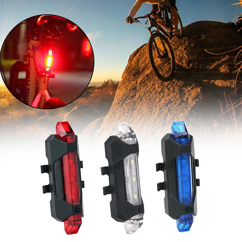 دراجة الذيل ضوء LED دراجة الدراجات الخلفي الخلفي مصباح يدوي USB قابلة للشحن السلامة تحذير الإضاءة الضوء الخلفي مصباح مقاوم للماء