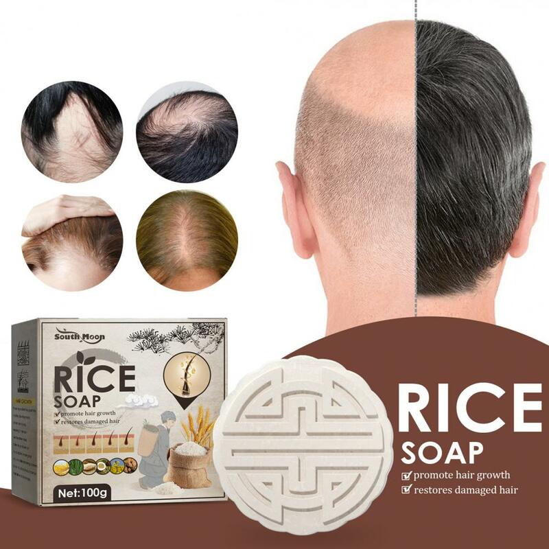 تأثير كبير 100g وظيفية العناية بالشعر ترطيب الشامبو بار المدمجة الأرز الصابون الشعر تنقية للأسرة
