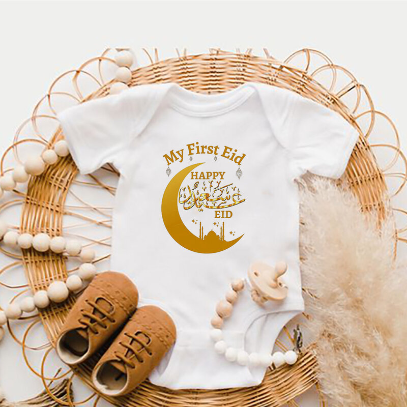 أول عيد 2022 للأطفال الرضع الأولاد والبنات بذلة لحديثي الولادة ملابس للجنسين للرضع ومهرجان رمضان هدية للأطفال