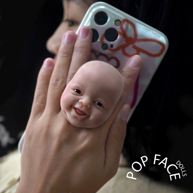 "بوبونس" PopGrip مع دمية طفل صغير تولد من جديد الوجه العلوي "ابتسامة كل يوم" للهواتف الساخن مكافحة الإجهاد لعبة هدية ل newyear