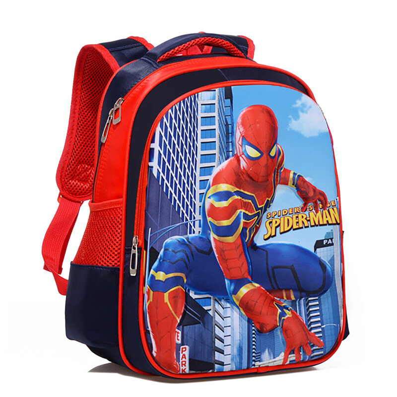 Marvel Children's Cartoon 3D Schoolbags For Boys Cute Spider-man Print High Quality Backpacks Kids Fashion Large Capacity Bags