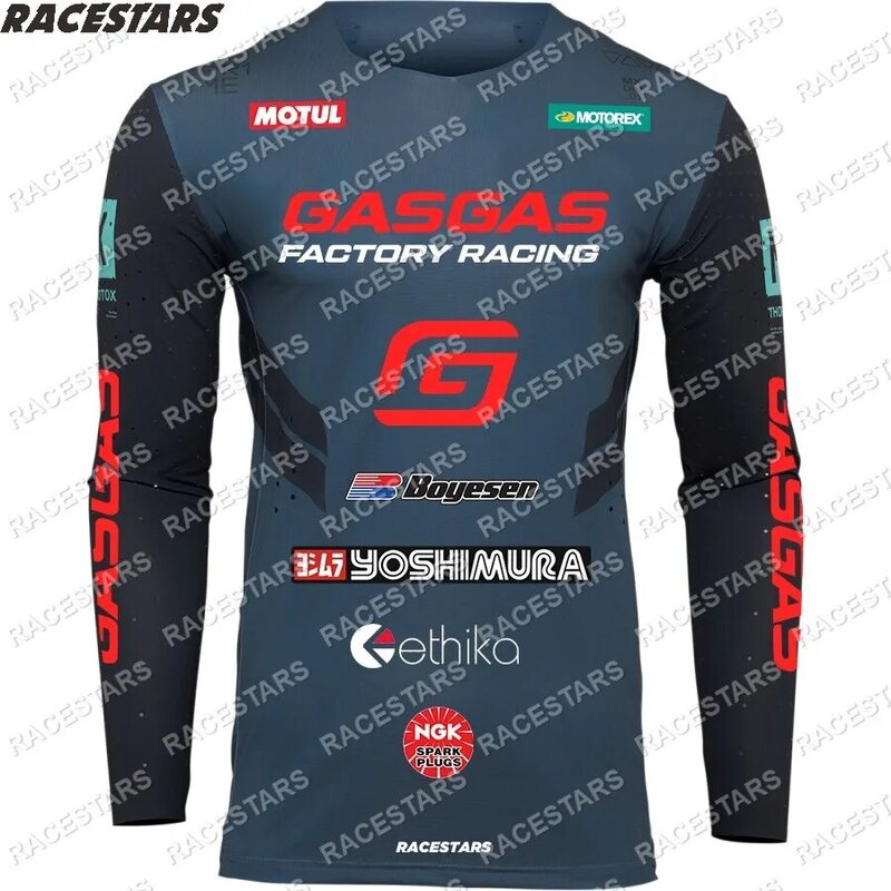 ملابس جيرسي للسباق الإنحدار من GASGAS موضة 2023 ، ملابس لركوب الدراجات الجبلية ، دراجة جبلية ، دراجة جبلية سريعة الجفاف