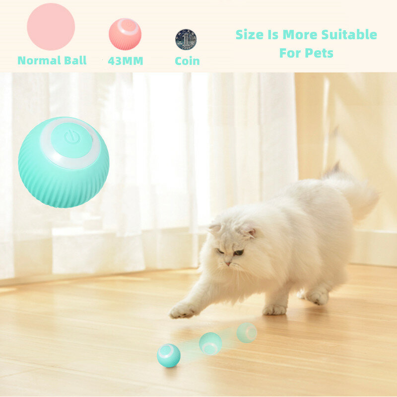 الذكية الكرة القط اللعب التلقائي المتداول الكهربائية القط اللعب التفاعلية للقطط التدريب الذاتي تتحرك هريرة اللعب للعب في الأماكن المغلقة #6