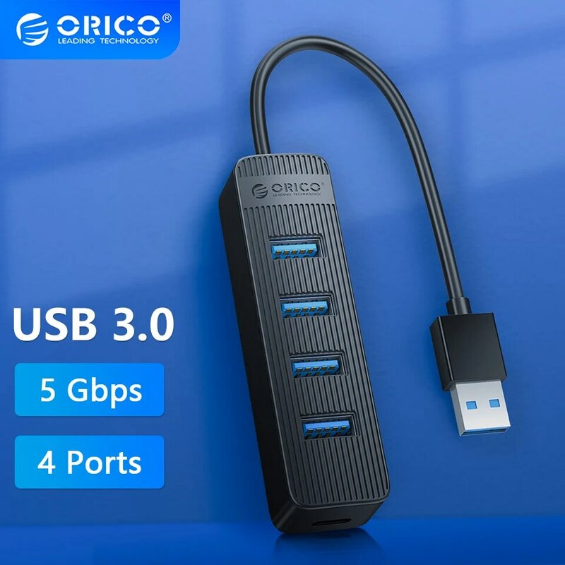 ORICO 4 ميناء USB 3.0 HUB مع نوع C امدادات الطاقة ميناء لأجهزة الكمبيوتر المحمول ملحقات الكمبيوتر ABS USB الخائن USB3.0 وتغ محول