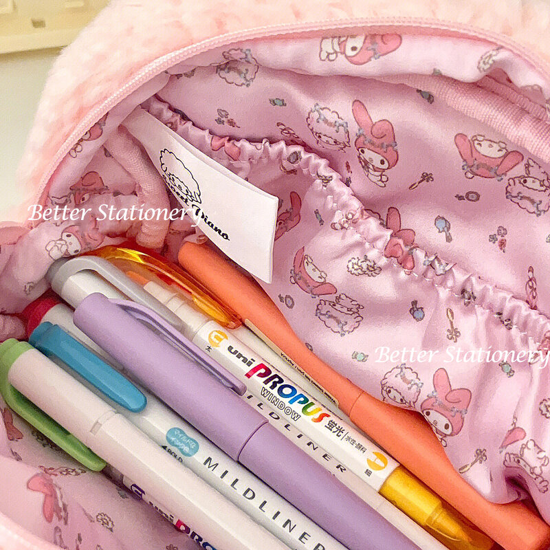 Kawaii مقلمة حقيبة للفتيات لطيف القلم الحقيبة صندوق سعة كبيرة أفخم طالب العودة إلى اللوازم المدرسية الكورية القرطاسية