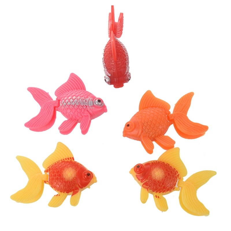 10Pcs Artificial Plastic Ornament Aquarium Fish - Goldfish.