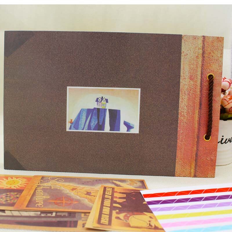 اليدوية DIY بها بنفسك ألبوم لصق tetether الألبوم لدينا مغامرة كتاب حتى الأسرة سجل القصاصات ألبوم صور SP403