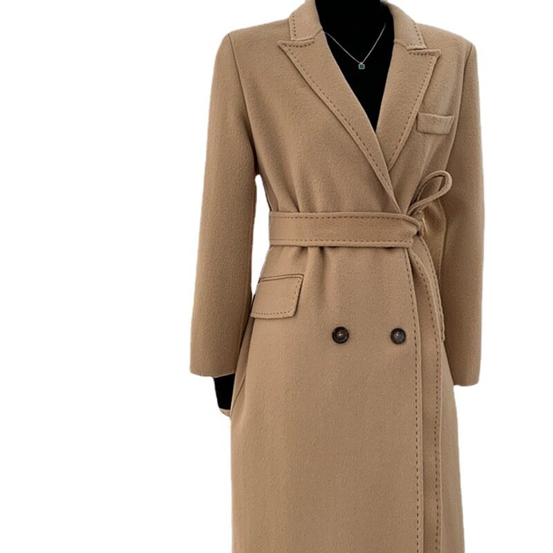Casacos De Inverno Feminino 2022 Coat Women Wool Winter Coat Women Elegant  Adjustable Waist  Abrigos Mujer Invierno