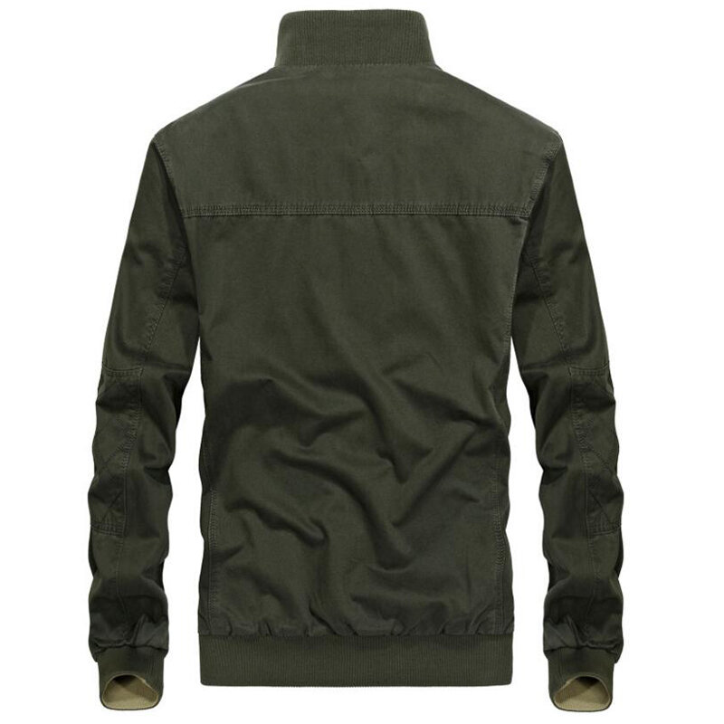 Military Jacket Men Windbreaker Autumn Stand Collar Men Jacket Casual Loose Rib Sleeve Coat Men Plus Size M-4XL Chaqueta Hombre