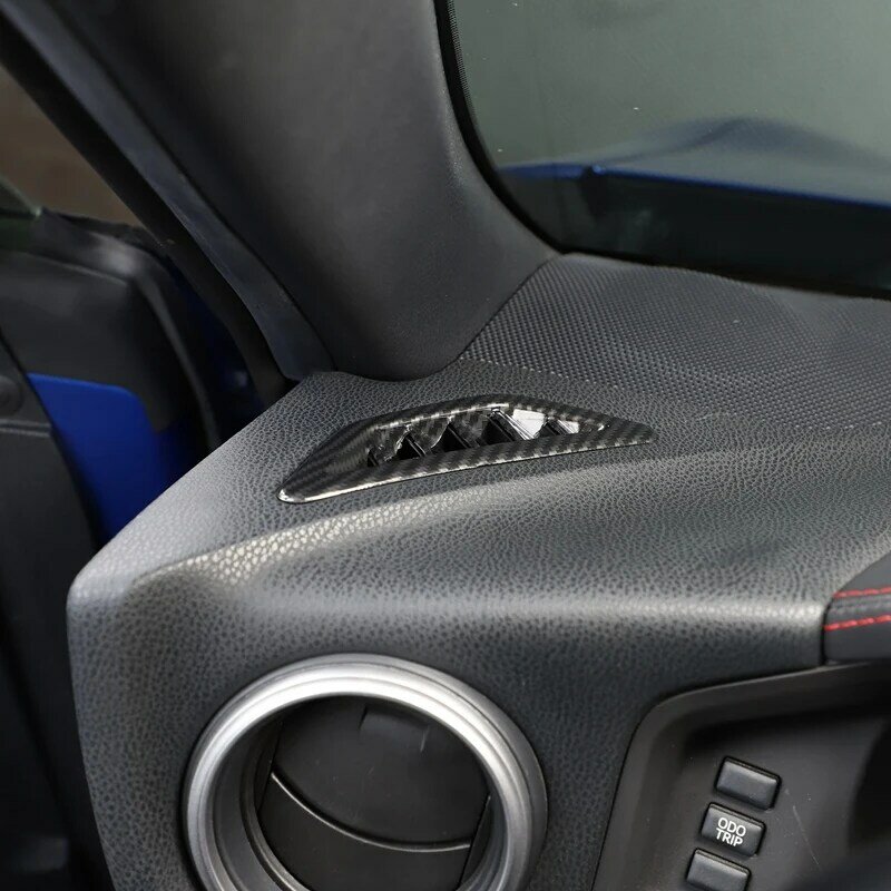ألياف الكربون سيارة الداخلية لوحة القيادة منفذ الهواء تنفيس غطاء إطاري لتويوتا 86/سوبارو BRZ 2012-2020