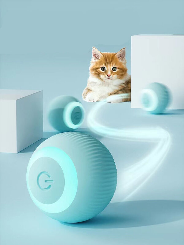 القط الكهربائية العاب كروية التلقائي المتداول الذكية القط لعب للقطط التدريب الذاتي تتحرك هريرة اللعب للعب التفاعلية في الأماكن المغلقة