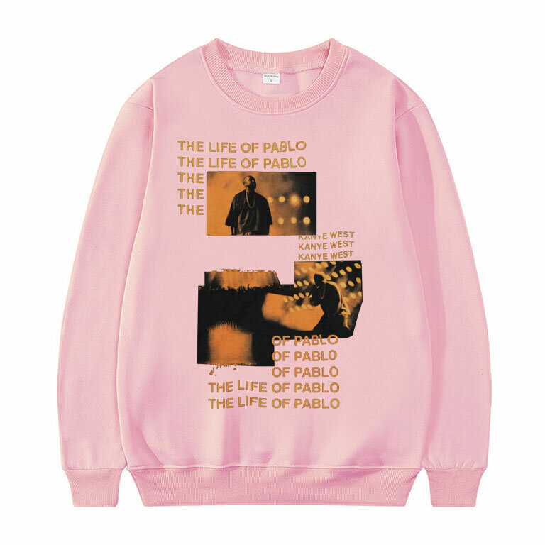 Kanye West THE LIFE OF PABLO Album Music Print Pullovers Men's Brand Streetwear Men Women Fashion Oversized Pullover Man Clothes