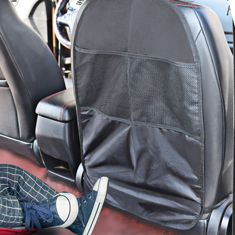 سيارة المقعد الخلفي الغطاء الخلفي حامي مكافحة الركل حصيرة وسادة حقيبة التخزين المنظم اكسسوارات السيارات الداخلية