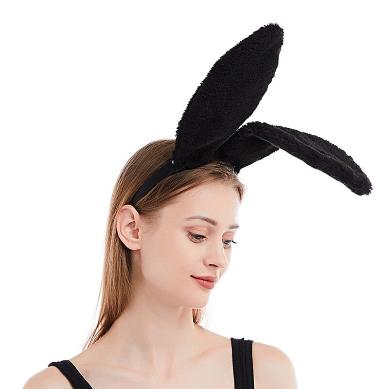 Easter Rabbit Ears Headband Kids Dress Up Toy Black Bunny Ear Hairband Party Decorations For Children Adults Easter Gifts