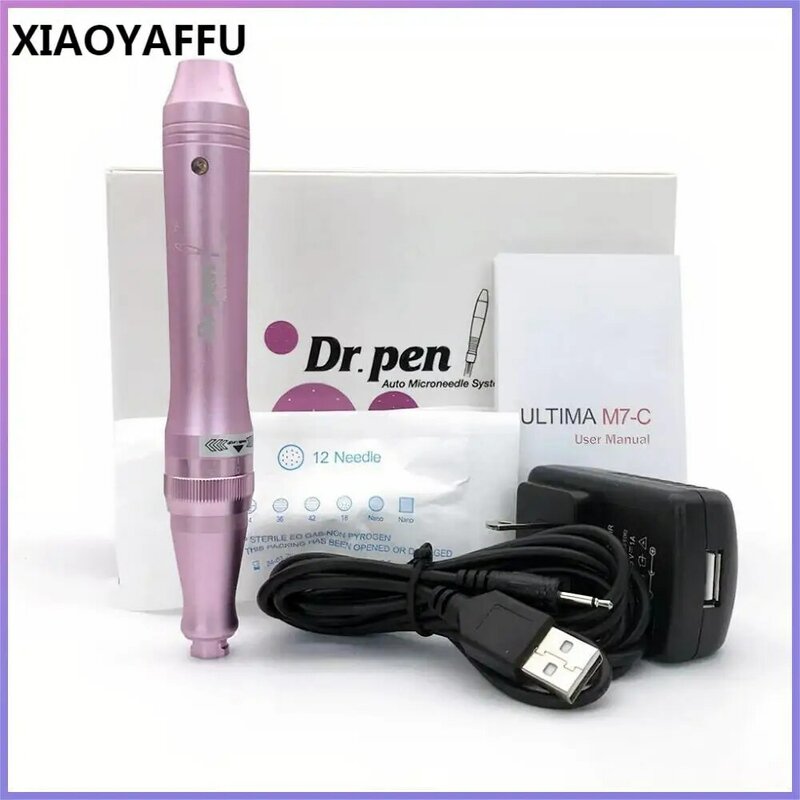 Dr. Pen Ultima M7 مع 2 قطعة الإبر إبرة صغيرة للمعالجة آلة قلم ديرما ميكرونيدل العلاج خراطيش ميزوثيرابي أدوات العناية بالبشرة