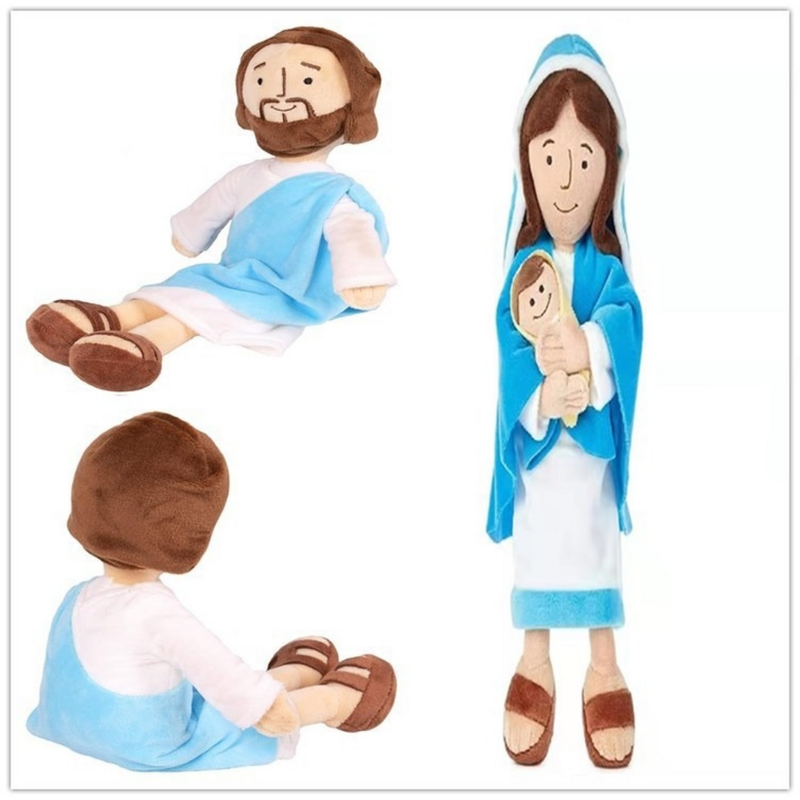 يسوع العذراء ماري ألعاب من نسيج مخملي المسيح الدينية بلوشي الشكل الاطفال التعليمية محشوة دمية لينة الشكل هدية للأطفال المؤمن