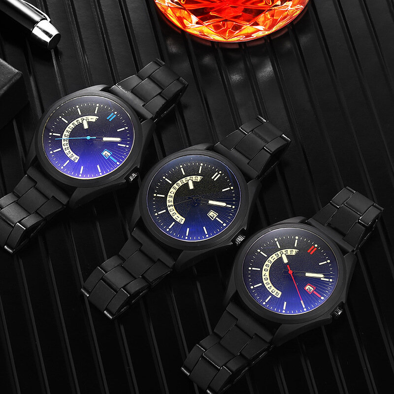 Blu-ray Men watch waterproof Luxury Advanced Brand watches Steel belt Clocks Gifts Husband Dad Analog Sports Clocks Reloj hombre