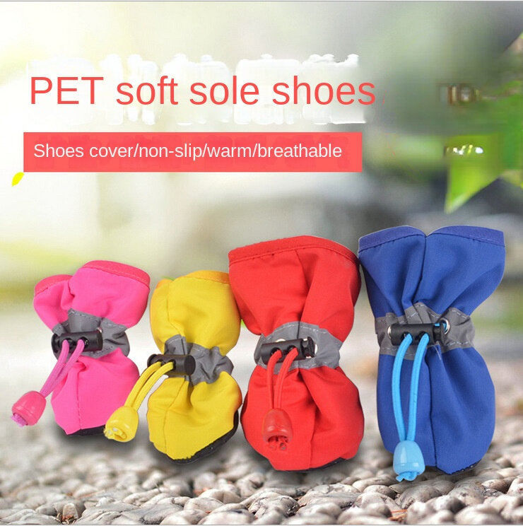 Pet Dog Soft Sole Rain Boots Teddy Bomei VIP Bichon Soft Sole Rain Boots Boots Dog Foot Covers Waterproof Pet Shoes Dog Boots