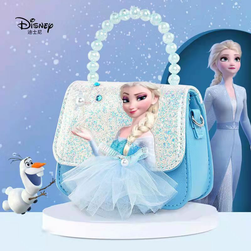 ديزني حقيبة للفتيات الأطفال حقيبة ساعي الأميرة الثلج حقيبة كتف واحدة فتاة صغيرة لطيف حقيبة محمولة pochette garçon