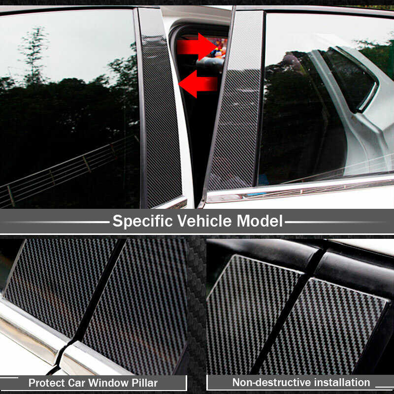 نافذة التلوين للسيارة البيانو ألياف الكربون نافذة مركز عمود ملصق ل K2 K3 K4 K5 سيراتو KX3 KX5 اكسسوارات السيارات الخارجي