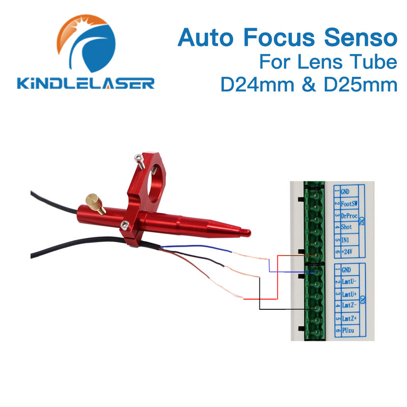 KINDLELASER Auto Focus Sensor Z-Axis for Automatic Motorized Up Down Table CO2 Laser Engraving Cutting machine