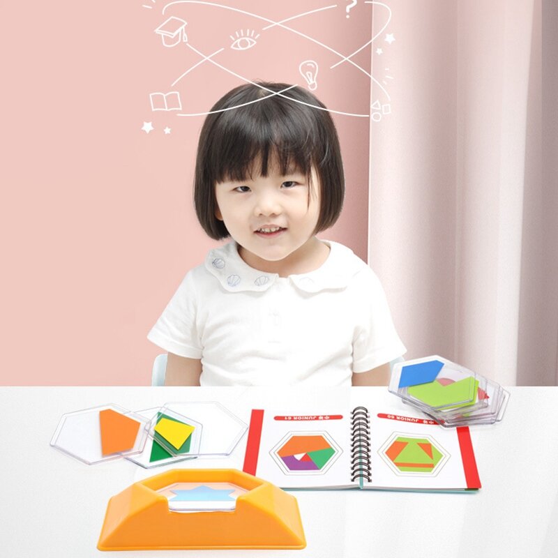 2X مرحلة ما قبل المدرسة رمز اللون ألعاب المنطق Jigsaws للأطفال الشكل الإدراك المكاني التفكير التعليمية لعبة التعلم (أ)-هبوط السفينة