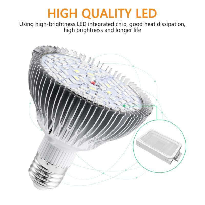 LED تنمو لمبة الطيف الكامل ضوء النبات E27 فيتو مصباح AC85-265V ل الدفيئة المائية الزهور الشتلات Phytolamp #6