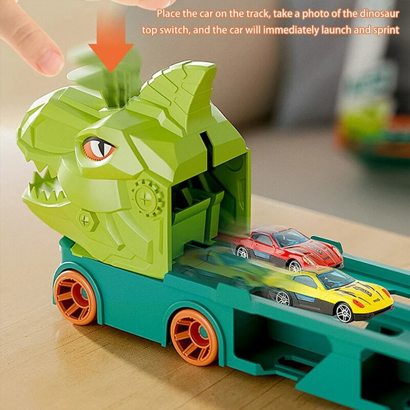 ديناصور قابل للطي للأطفال ، شاحنة محمولة ، لعب للأولاد والبنات