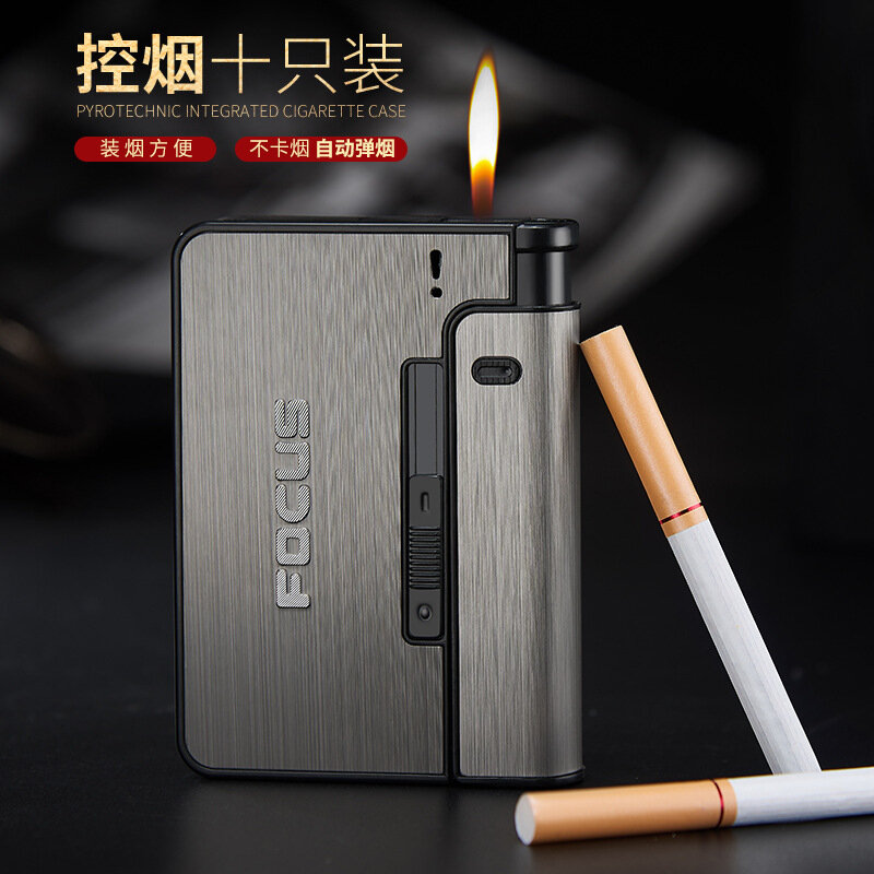 Replaceable Lighter Automatic Cigarette Case Creative Cigarette Case Separate 10 Cigarette Case #1